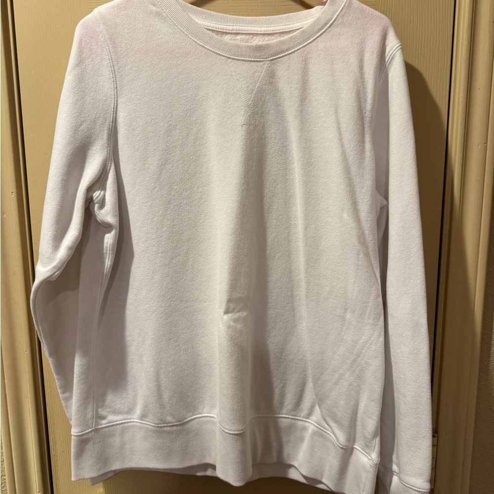 Tek Gear Women's White Crew Neck Sweatshirt